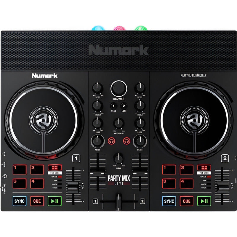 Numark Party Mix Live Controlador Dj Parlantes Show De Luces Negro