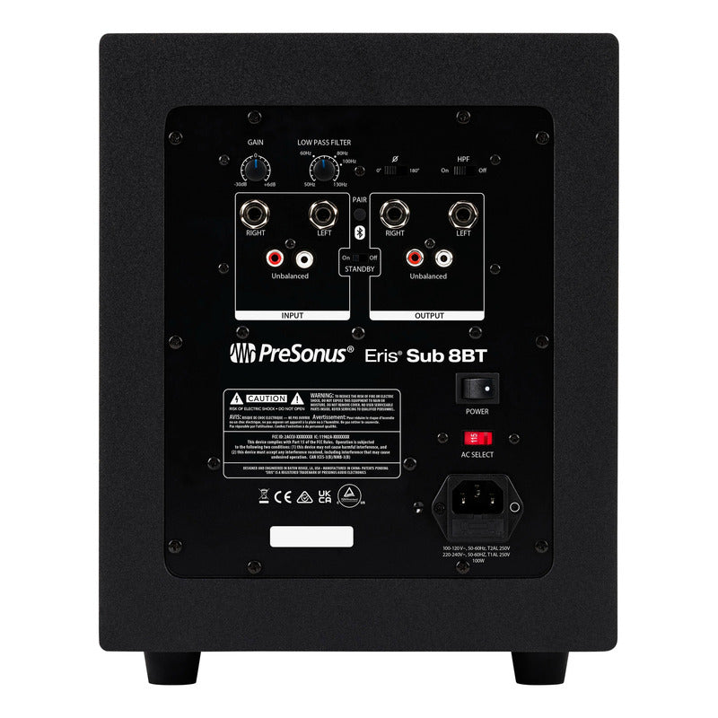 Presonus Eris Sub8 Bt Subwoofer Activo Estudio 8 PuLG 110v Negro
