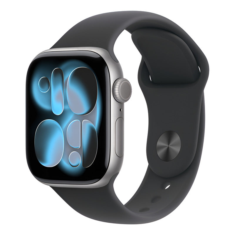 Apple Watch Series 11 Case Aluminio Sport  S/m Gps 42mm - Gris Espacial - Correa Deportiva - Negro - Negro