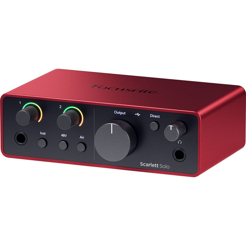 Focusrite Scarlett Solo Usb-c Audio Interface 4th Gen Rojo