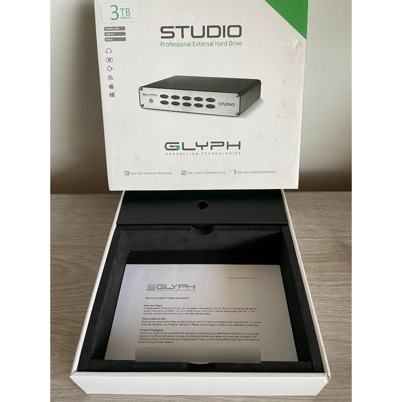 Glyph Studio S3000 Disco Duro Externo 3tb Grado Militar  Gris