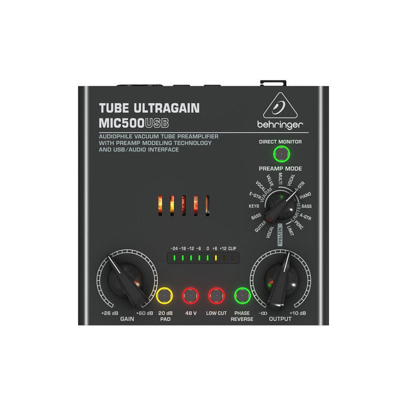 Behringer Mic500usb Preamp De Tubo