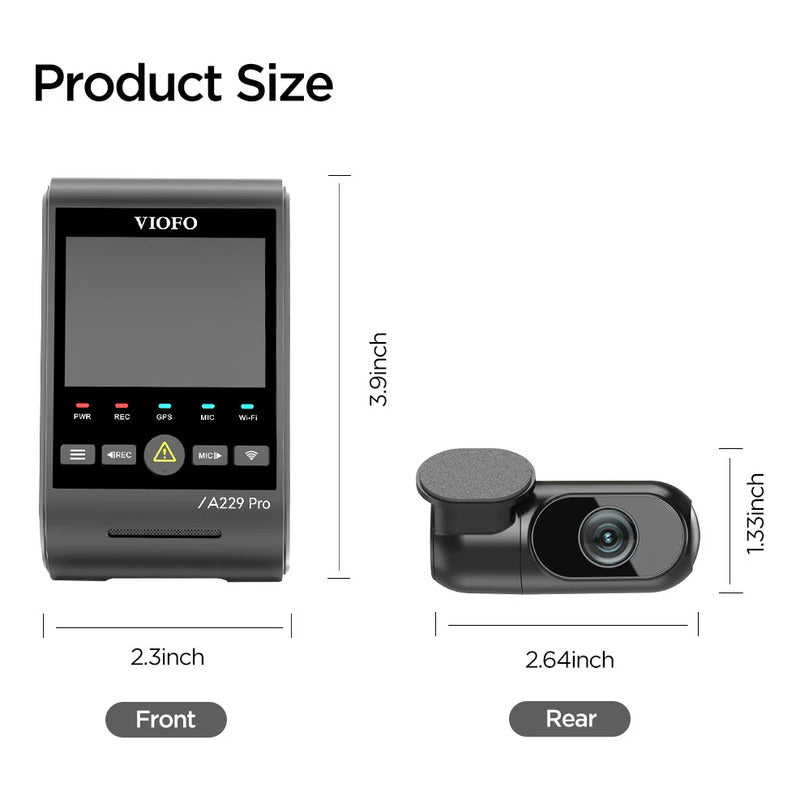 Viofo A229 Pro 4k Hdr Camara Para Carro