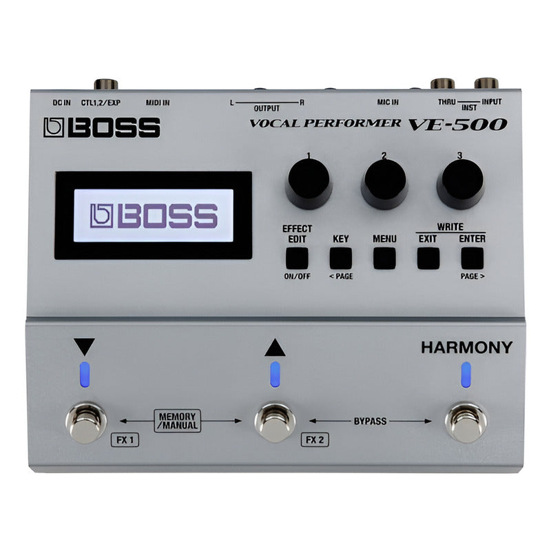 Boss Ve-500 Pedal De Efectos Vocal Performer Effects Plateado
