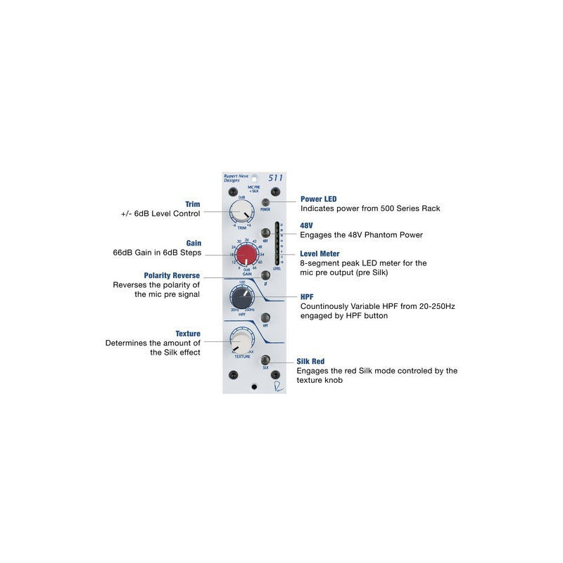 Rupert Neve Designs Portico 511 Preamp De Microfono Gris 0 W