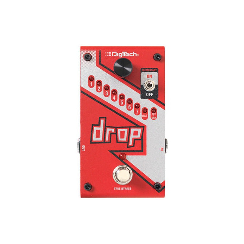 Digitech Drop Polyphonic Drop Tune Pitch-shift Pedal Rojo