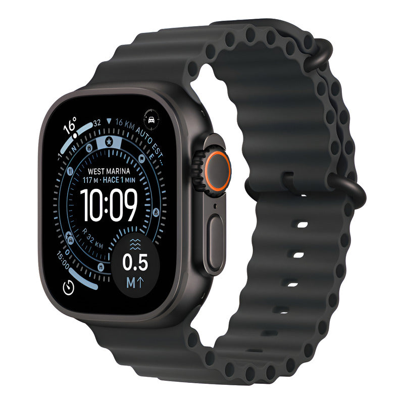 Apple Watch Ultra 3 Case Titanio Ocean Band Gps Cel 49mm Negro Negro Titanio Correa Ocean