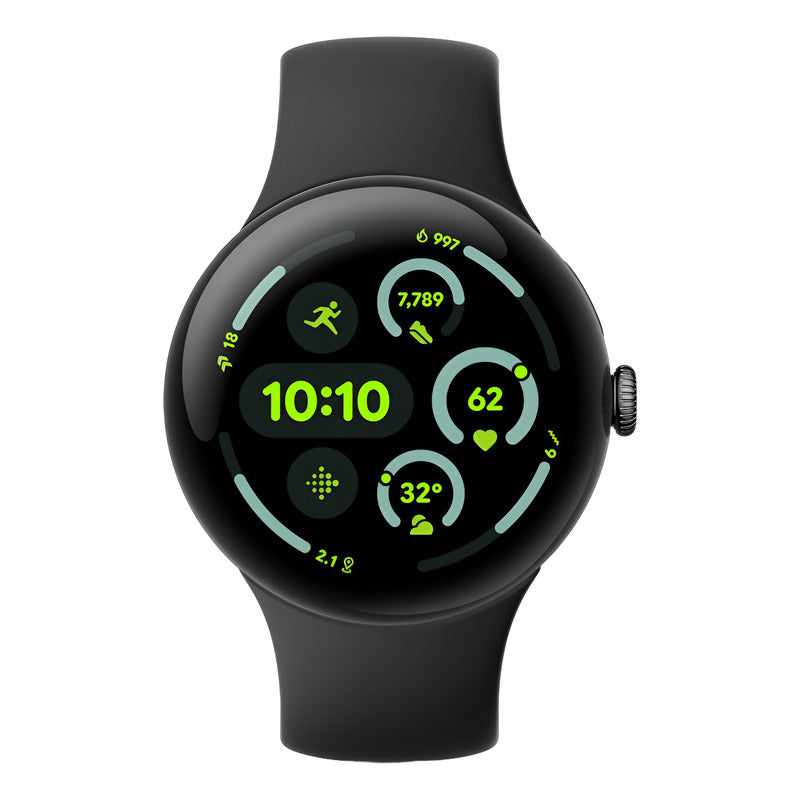 Google Pixel Watch 3 45mm Smartwatch Reloj Inteligente Matte Black Silicona Obsidian Matte Black