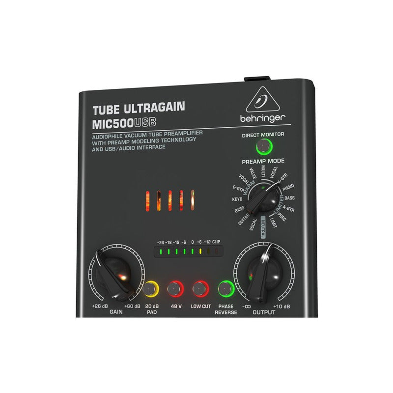 Behringer Mic500usb Preamp De Tubo