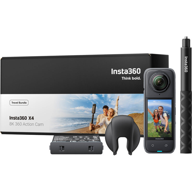Insta360 X4 360° 8k Camara Accion Travel Kit Negro