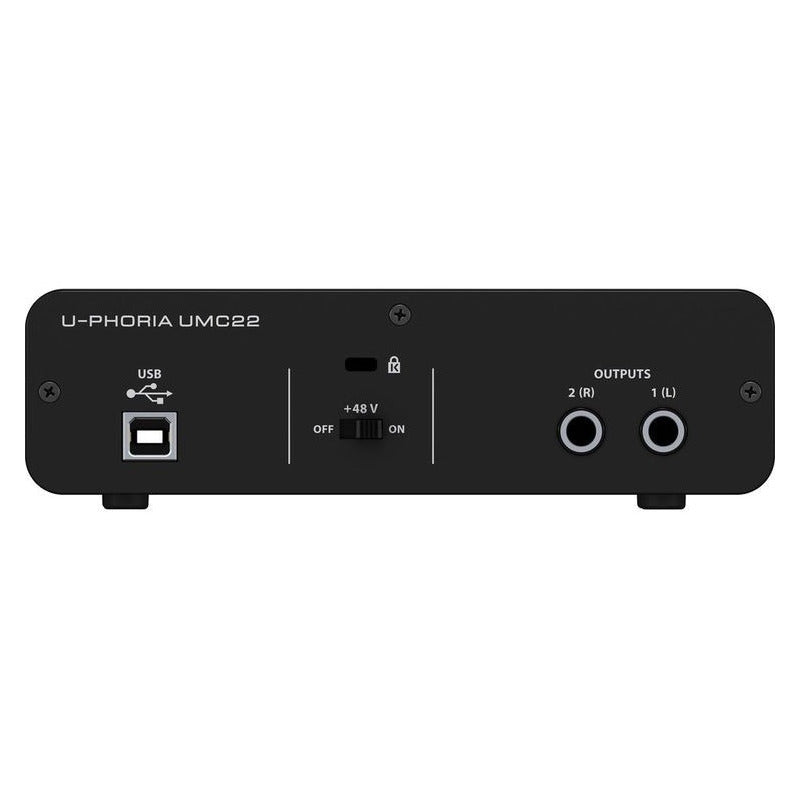 Behringer U-phoria Umc22 Interfaz De Audio Midas Negro