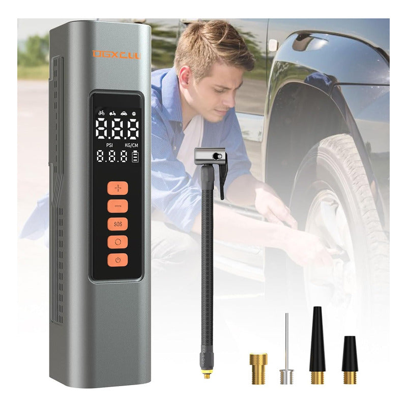 Ogxcuu Ampo22  Bomba De Aire Portátil 150 Psi  Gris Oscuro 12v Bifásica