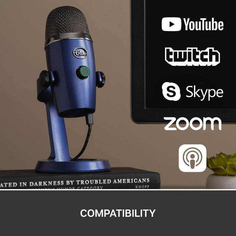 Blue Yeti Nano Micrófono Condensador Streaming Grabacion Vivid Blue