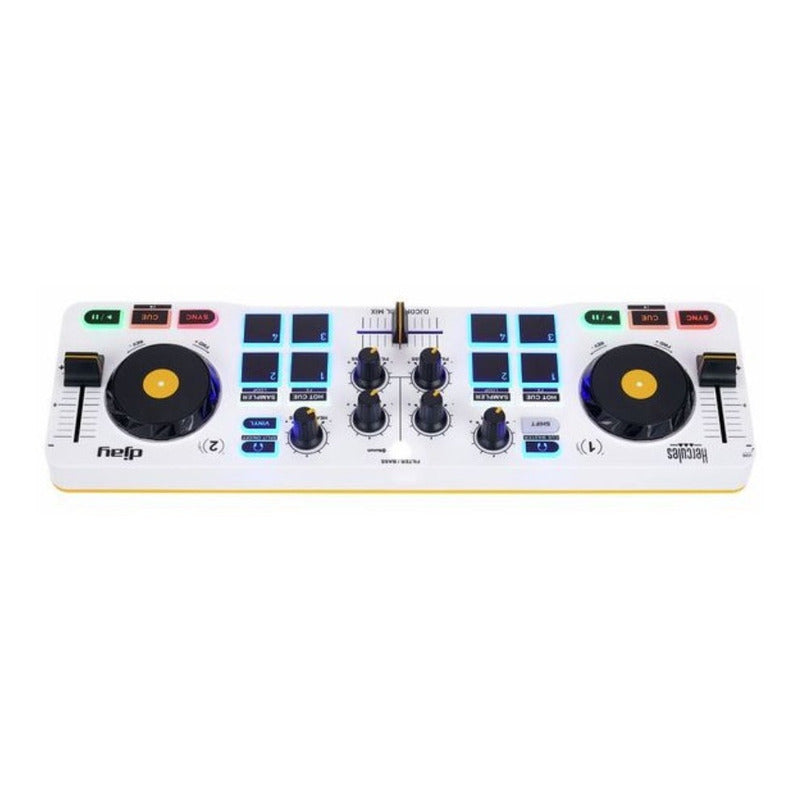 Hercules Dj Djcontrol Mix Controlador Dj Andoid Ios Blanco
