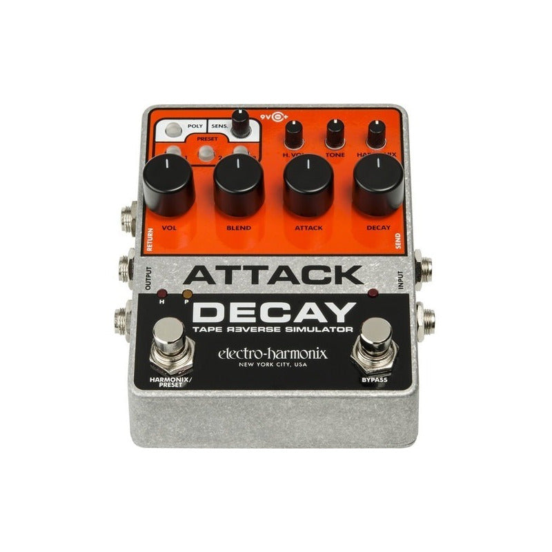 Electro-harmonix Attack Pedal De Efectos Decay Naranja-negro-blanco