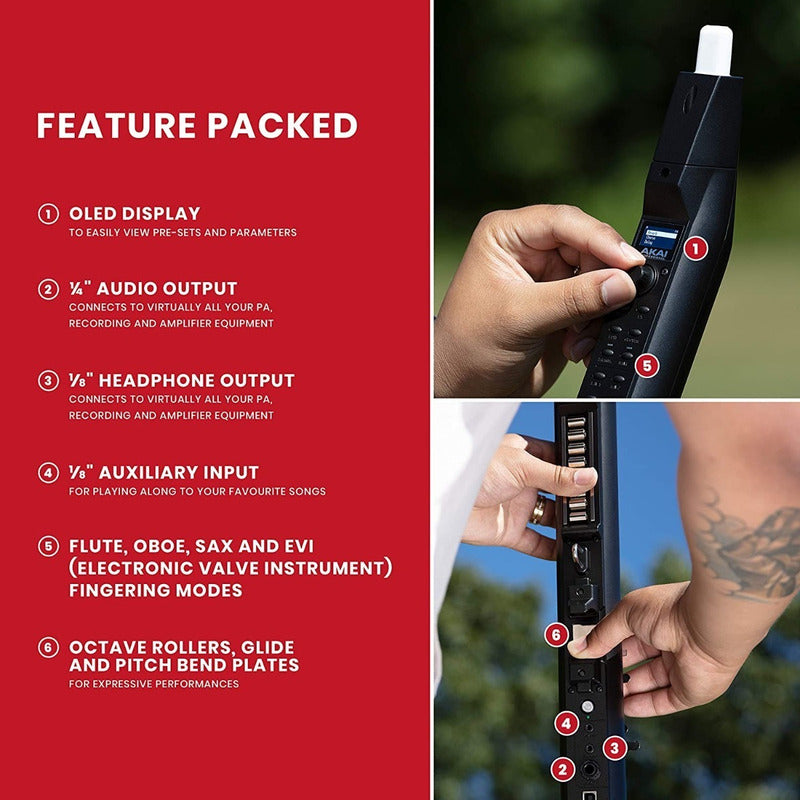 Akai Ewi Solo Instrumento Midi Viento Sonido Integrado