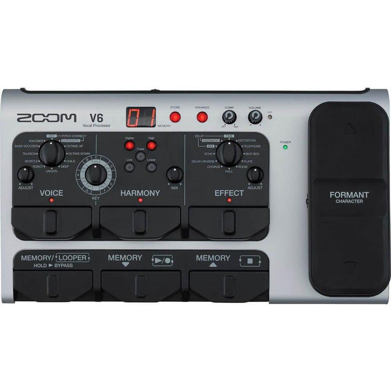Zoom V6-sp Pedal Procesador De Efecto Vocal Negro