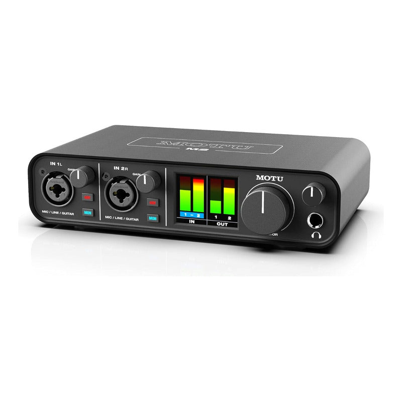 Motu M2 Interfaz De Audio Usb-c 2x2 192 Khz 24 Bit Negro