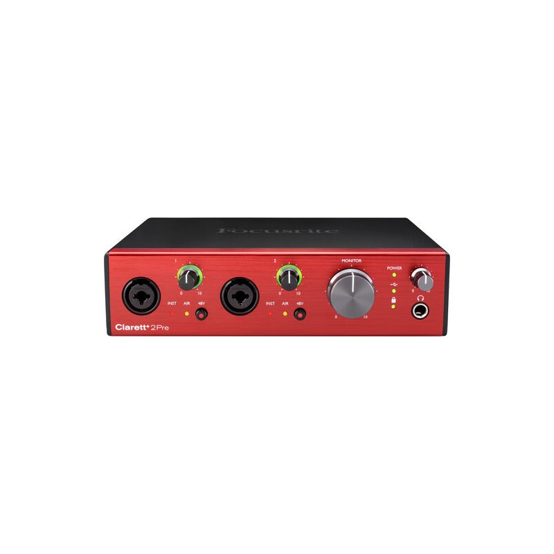 Focusrite Clarett+ 2pre Interface De Audio/midi Usb Type-c Rojo