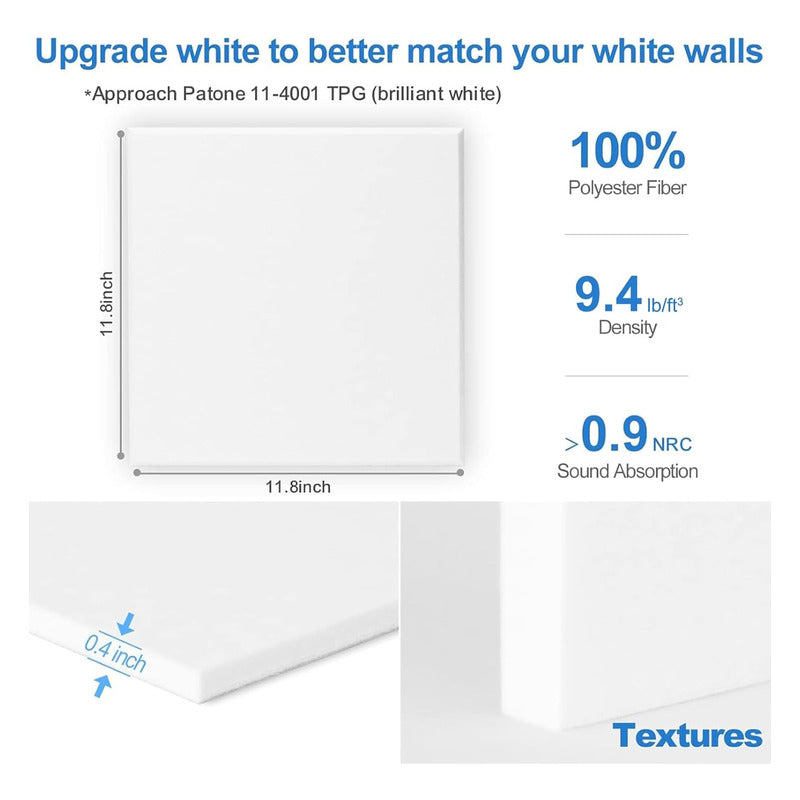 Sonicism Paneles Acústicos 30 X 30 X 1 Autoadhesivos Pack 12