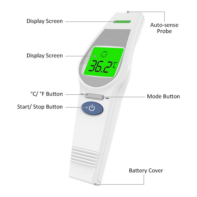 Termómetro Digital Infrarrojo Para Bebes Alphamed Ufr 106 Blanco