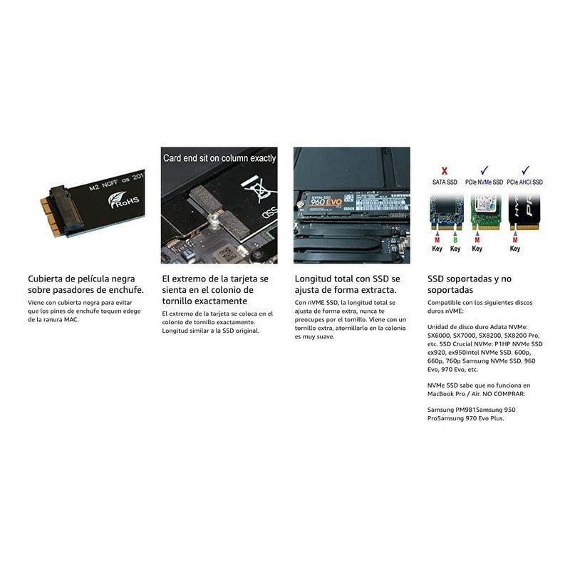 Sintech St-ngff2013 Adaptador M.2 Ssd Macbook Air Y Pro