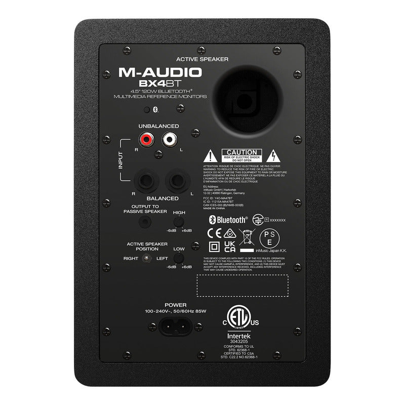 M-audio Bx4bt 120w  Monitores De Estudio Par 110v Negro