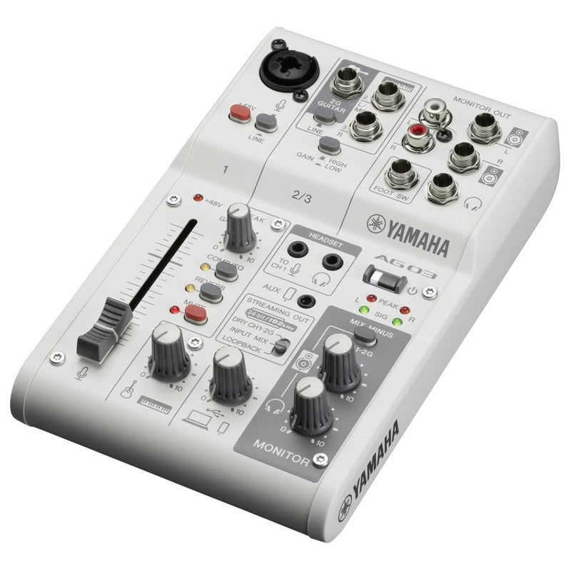 Yamaha Ag03mk2 Interfaz Audio Y Mixer Usb Canales Wh Blanco