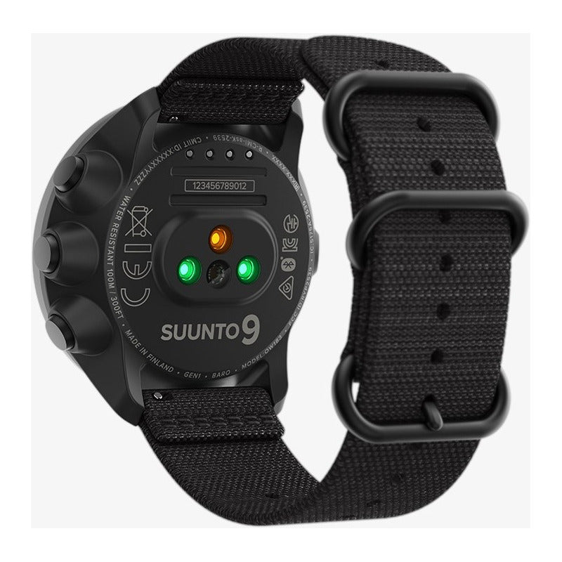 Suunto 9 Baro Reloj Inteligente Deportivo Charcoal Black Titanium Tejido De Nailon Negro Negro