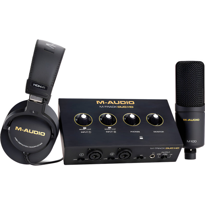M-audio M-track Duo Hd Usb-c Interface Kit De Producción Negro 110v