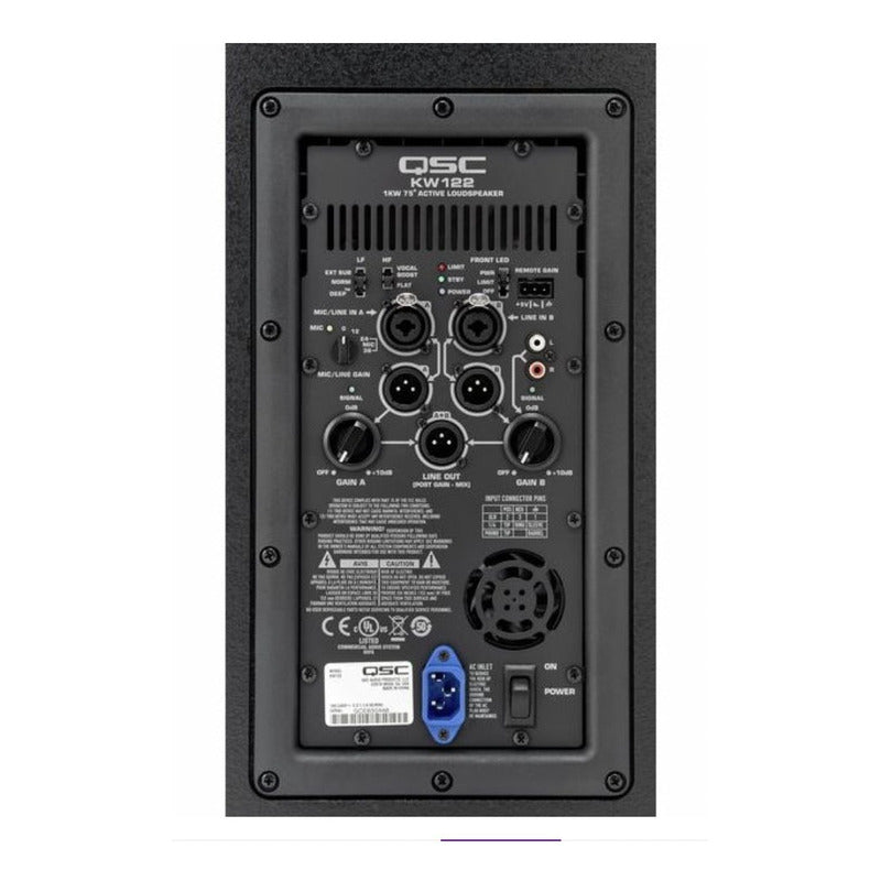 Qsc Kw 122 Parlante Preamplificado - Negro