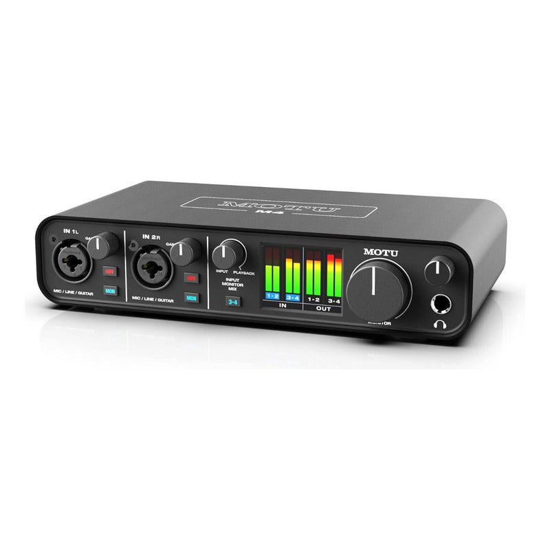 Motu M4 Interfaz De Audio Usb-c 4x4 192 Khz 24 Bit Negro