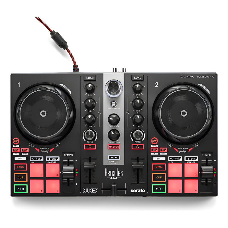 Hercules Dj Djcontrol Inpulse 200 Mk2 Controlador Dj Negro