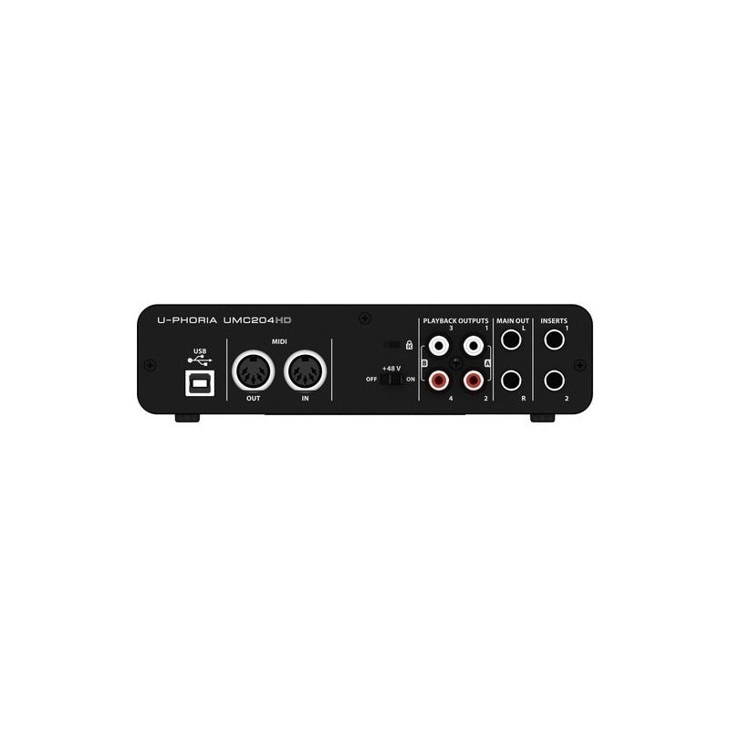 Behringer U-phoria Umc 204 Hd Interfaz Midas Midi 192 Khz Negro