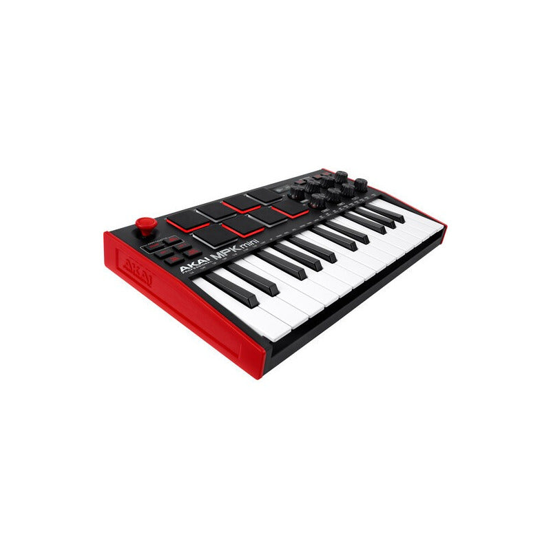 Akai Mpk Mini Mk3 Controlador Midi 25 Teclas Negro Y Rojo