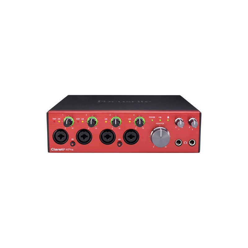 Focusrite Clarett+ 4pre 18x8 Usb Type-c Interfaz De Audio Rojo
