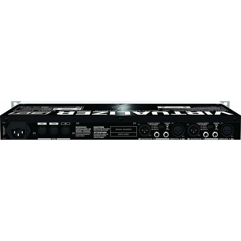Behringer Virtualizer 3d Fx2000 Procesador Multi Efectos 220v