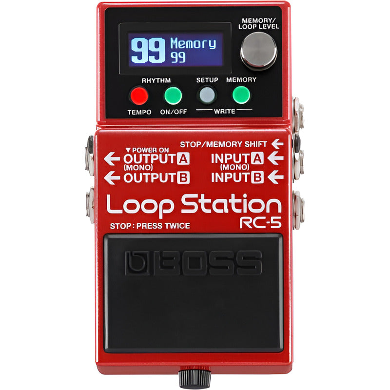Boss Rc-5 Pedal Loop Station Compact Phrase Recorder Rojo