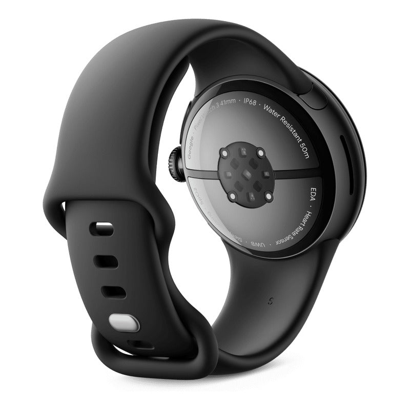 Google Pixel Watch 3 41mm Smartwatch Reloj Inteligente Matte Black Silicona Obsidian Active Band Negro