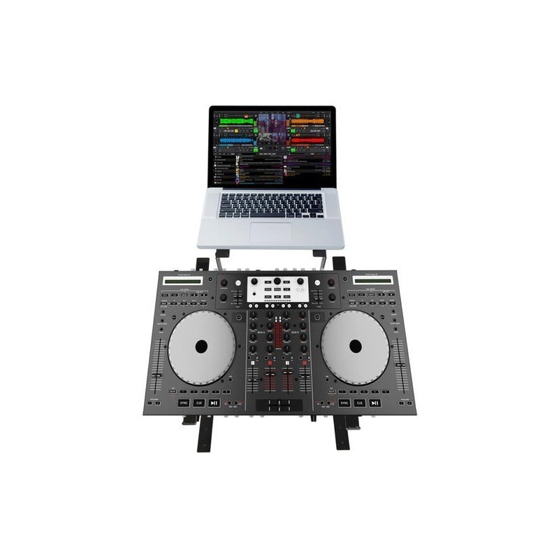 Pyle Pro Plpts38 Soporte Dj Dual Para Laptop Y Controlador  Negro