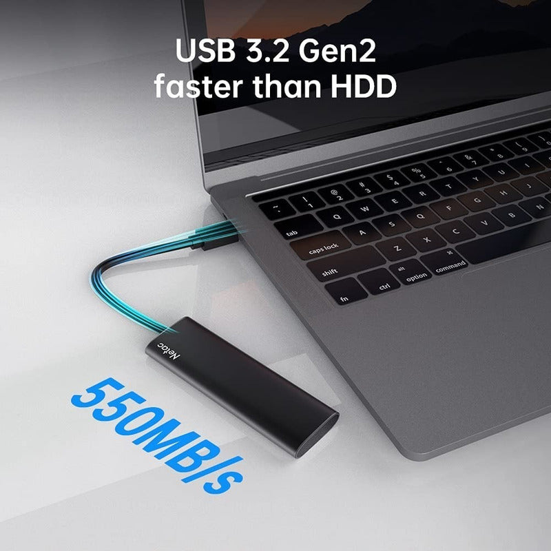 Netac Zslim Disco Duro Externo Ssd 500 Gb Usb 3.2 Negro