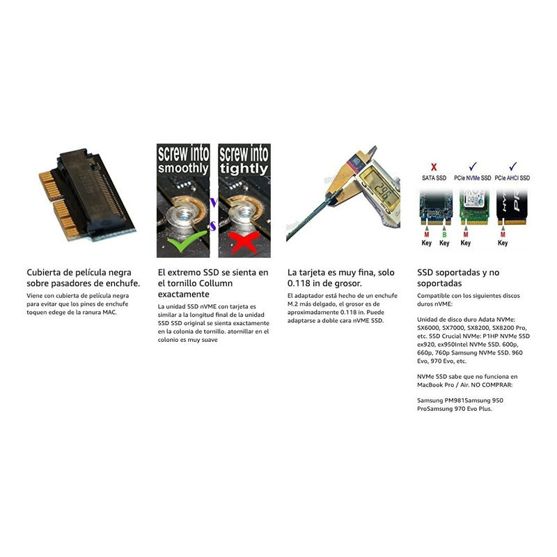 Sintech St-ngff2013 Adaptador M.2 Ssd Para Macbook Air Pro