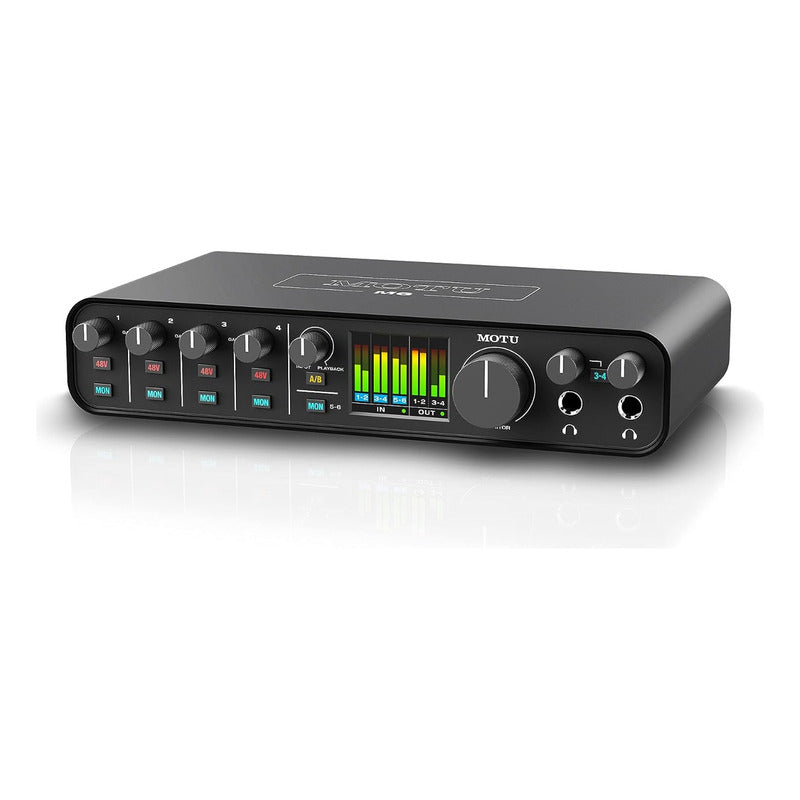 Motu M6 Interfaz De Audio Midi Usb-c 6x4 192 Khz 24 Bit Negro