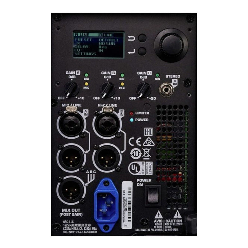 Qsc K 8.2 Parlante Preamplificado Negro