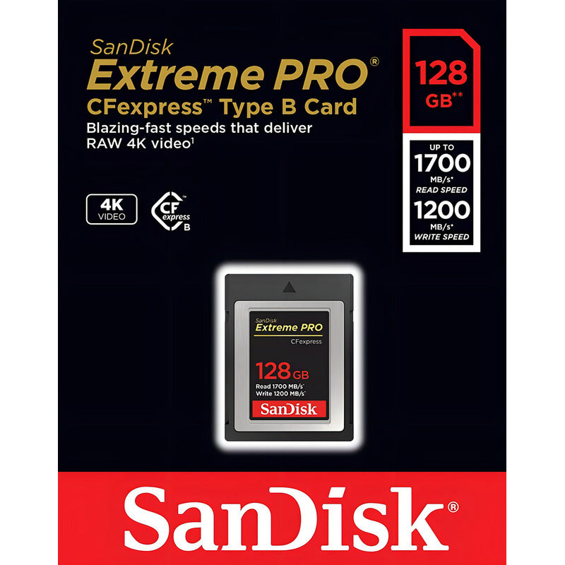 Sandisk Extreme Pro Cfexpres 128gb Tarjeta De Memoria Tipo B