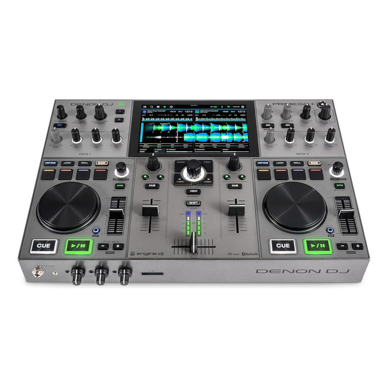 Denon Dj Prime Go + Plus Controlador Dj Recargable 2 Canales Gris