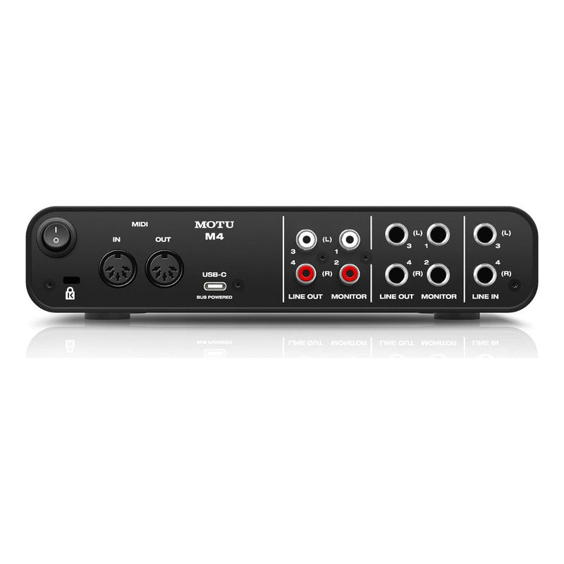 Motu M4 Interfaz De Audio Usb-c 4x4 192 Khz 24 Bit Negro