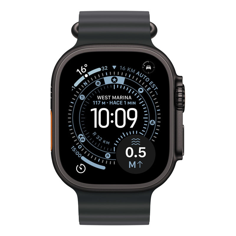 Apple Watch Ultra 3 Case Titanio Ocean Band Gps Cel 49mm Negro Negro Titanio Correa Ocean