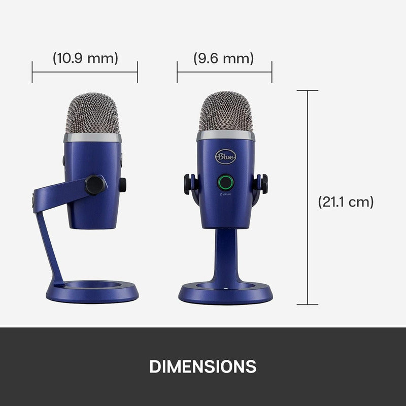 Blue Yeti Nano Micrófono Condensador Streaming Grabacion Vivid Blue