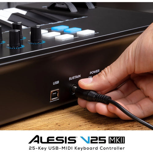 Alesis V25 Mk2 Teclado Midi Controlador Negro